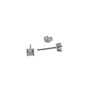 PENDIENTE UNISEX PLATA 1ª LEY 5 X 5 MM.