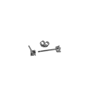 PENDIENTE UNISEX PLATA 1ª LEY 3 X 3 MM
