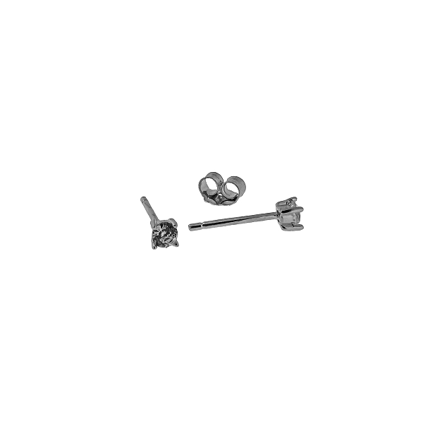 PENDIENTE UNISEX PLATA 1ª LEY 3 X 3 MM