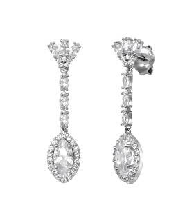 PENDIENTE NOVIA PLATA 1ª LEY 23 X 8 MM