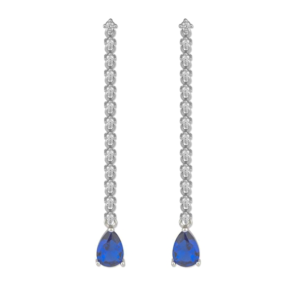 PENDIENTE NOVIA LARGO PLATA 1ª LEY 45 X