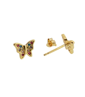 PENDIENTE MARIPOSA PLATA 1ª LEY 7 X 9 MM