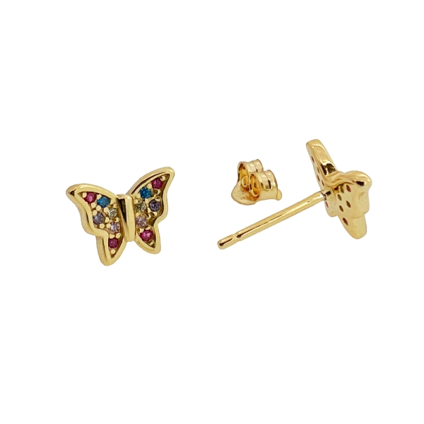 PENDIENTE MARIPOSA PLATA 1ª LEY 7 X 9 MM