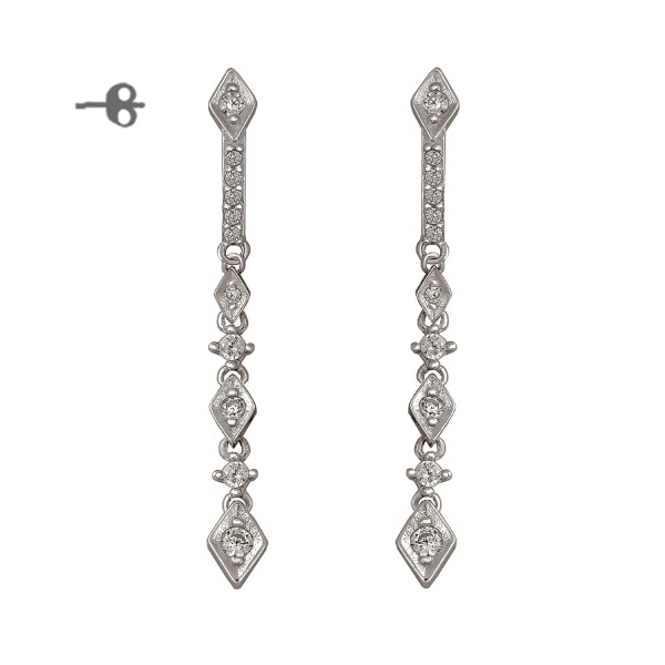 PENDIENTE NOVIA PLATA 1ª LEY 33 X 4 MM