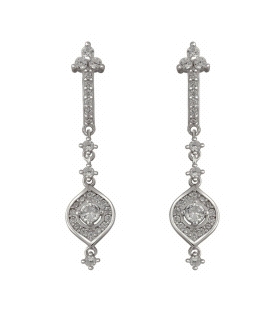PENDIENTE NOVIA PLATA 1ª LEY 32 X 7 MM
