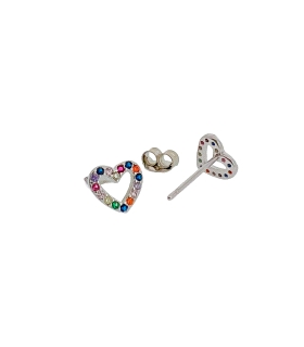 PENDIENTES CORAZON PLATA 1ª LEY 6.50 X 7
