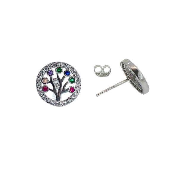 PENDIENTES ARBOL DE LA VIDA PLATA 1ª LEY