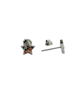 PENDIENTES ESTRELLA PLATA 1ª LEY 7 MM
