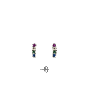 PENDIENTE UNISEX PLATA 1ª LEY 5 X 2 MM