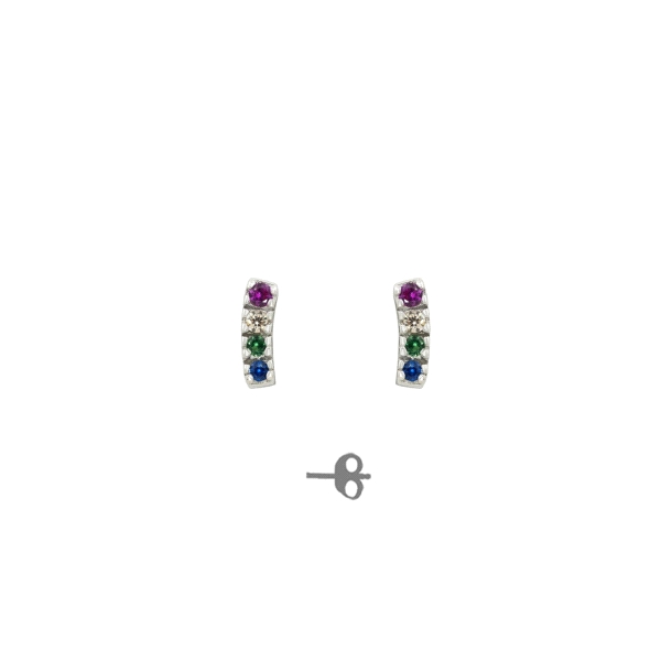 PENDIENTE UNISEX PLATA 1ª LEY 5 X 2 MM