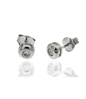 PENDIENTE UNISEX PLATA 1ª LEY 6 MM