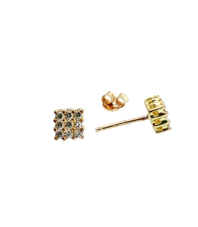 PENDIENTE UNISEX PLATA 925 MIL. 6 X 6 MM
