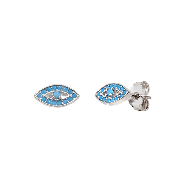 PENDIENTES OJO TURCO PLATA 1ª LEY 10X5