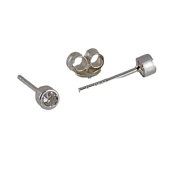 PENDIENTE UNISEX PLATA 1ª LEY 3 MM.