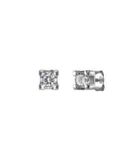 PENDIENTE UNISEX PLATA 1ª LEY 2.50 X 2.5