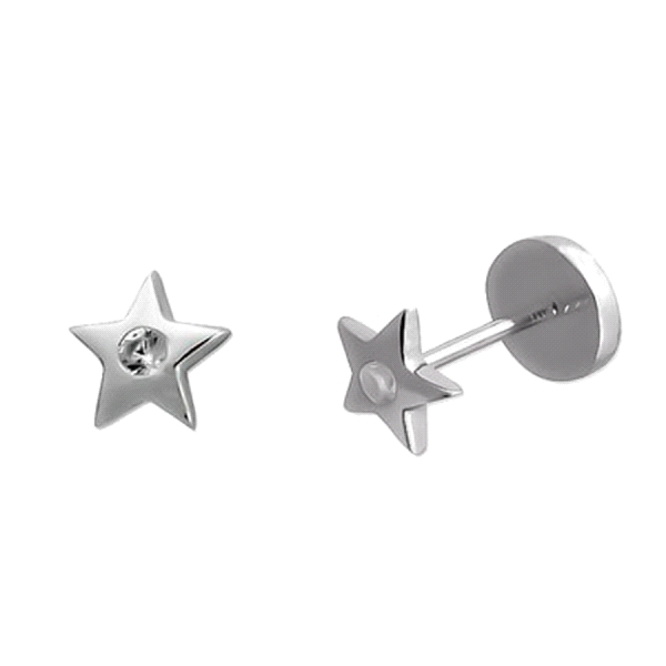 PENDIENTE ESTRELLA PLATA 1ª LEY RODIADA