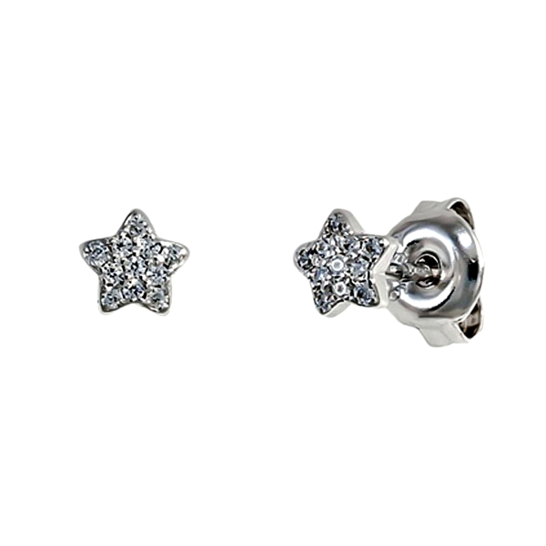 PENDIENTE ESTRELLA PLATA 1ª LEY 5 MM ZIR