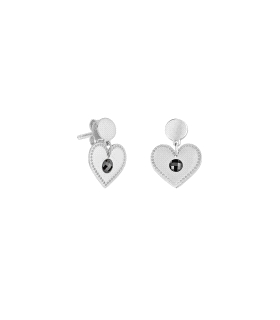 CORAZON PENDIENTES PLATA 1ª LEY ZIR.