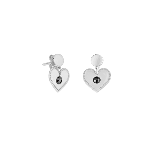 CORAZON PENDIENTES PLATA 1ª LEY ZIR.