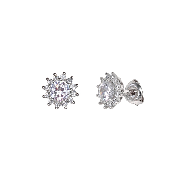 PENDIENTE UNISEX PLATA 1ª LEY 10 MM.