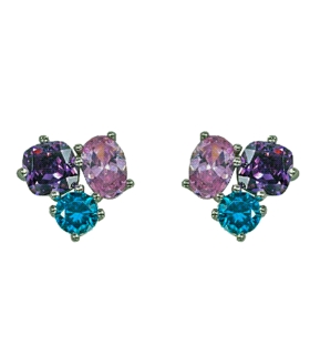 PENDIENTE ZIRCONITAS COLOR PLATA 1ª LEY