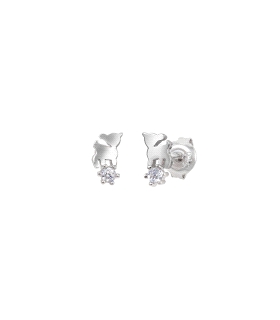 PENDIENTE BAMBI PLATA 1ª LEY ZIRCONITAS