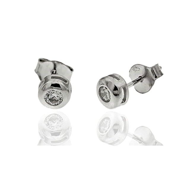 PENDIENTE UNISEX PLATA 1ª LEY 5 MM