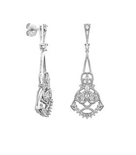 PENDIENTE PRESION ZIRCONIT PLATA 925 MIL.