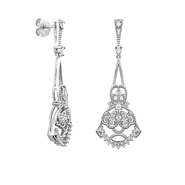 PENDIENTE PRESION ZIRCONIT PLATA 925 MIL.