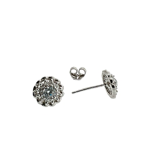 PENDIENTE PRESION ZIRCONIT PLATA 925 MIL.