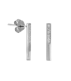 PENDIENTE PRESION ZIRCONIT PLATA 925 MIL.