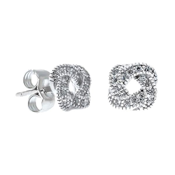 PENDIENTE PRESION ZIRCONIT PLATA 925 MIL.