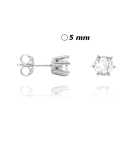 PENDIENTE PRESION ZIRCONIT PLATA 925 MIL.