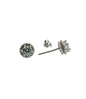 PENDIENTE PRESION ZIRCONIT PLATA 925 MIL