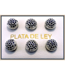 PEND. PRES. M/E AZUL BOL-8 PLATA 925 MIL.