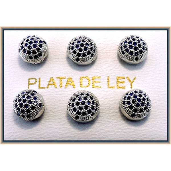 PEND. PRES. M/E AZUL BOL-8 PLATA 925 MIL.