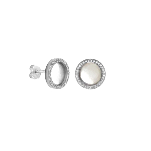 PEND. PRESION ZIR. Y NACAR PLATA 925 MIL.