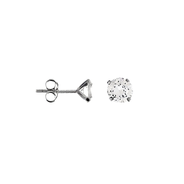 PENDIENTE UNISEX PLATA 1ª LEY 7 MM.