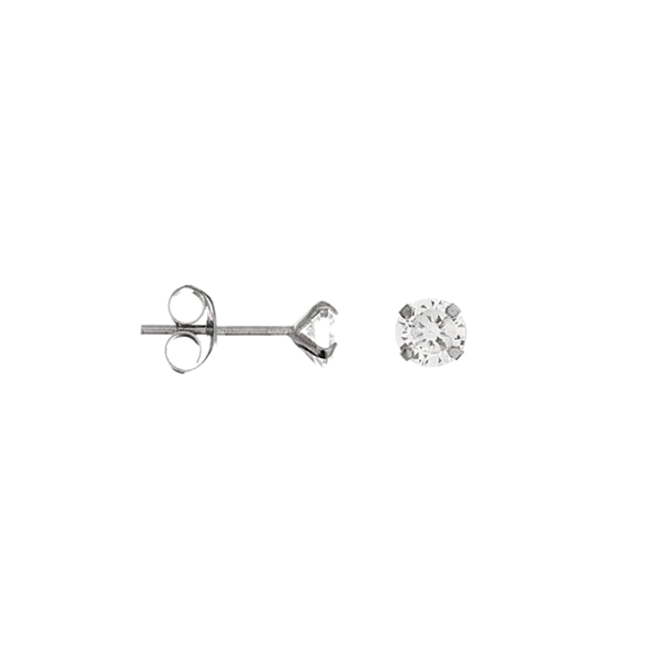 PENDIENTE UNISEX PLATA 1ª LEY 5 MM.