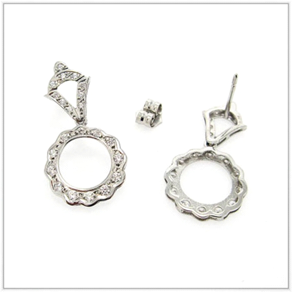 PEND.PRESION ZIR.LARGOS PLATA 925 MIL.