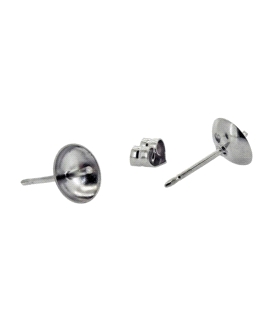 PAR CASQUILLAS PRESION PLATA 1ª LEY 8,50