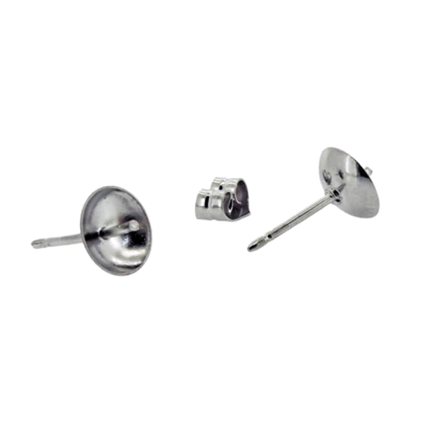 PAR CASQUILLAS PRESION PLATA 1ª LEY 8,50
