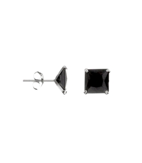 PENDIENTE UNISEX PLATA 1ª LEY 7 X 7 MM.