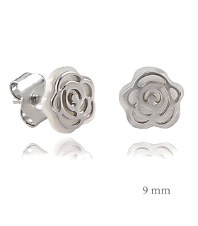 PENDIENTE FLOR PLATA 1ªLEY RODIADA NACAR