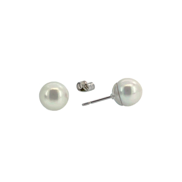 PENDIENTE PERLA NATURAL PLATA 1ª LEY 10