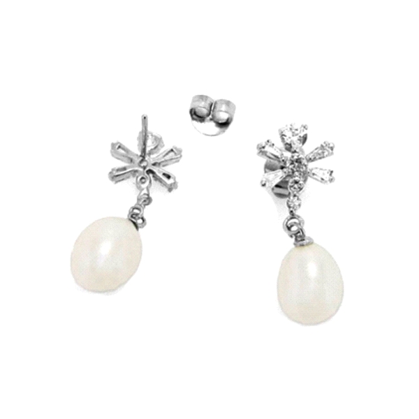PEND.PRESION PERLA ZIR. PLATA 925 MIL.