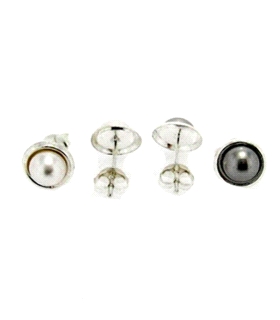 PEND.PRESION PERLA SINT.6 MM. PLATA 925 MIL.