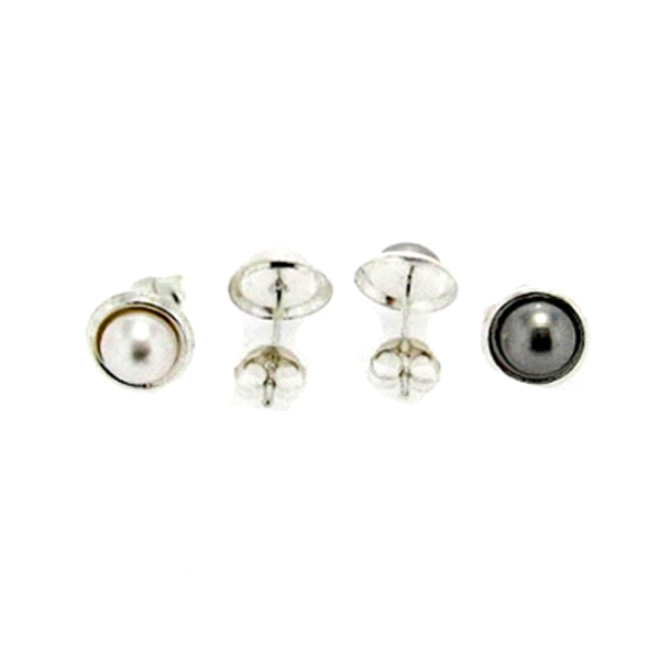 PEND.PRESION PERLA SINT.6 MM. PLATA 925 MIL.