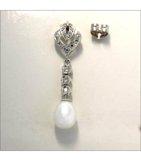 PEND.PRESION PERLA NT.16 ZIR. PLATA 925 MIL.