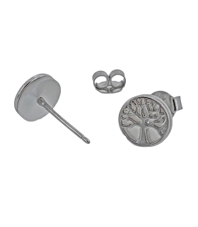 PENDIENTE ARBOL VIDA PLATA 1ª LEY 8 MM,